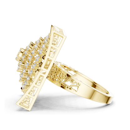 0.812 CT Lab-Grown Diamond Ladies Ring | VVS-VS EF Clarity | 18KT, 14KT, 10KT Gold & 925 Silver | Rose, Yellow, White Gold & Moissanite Options