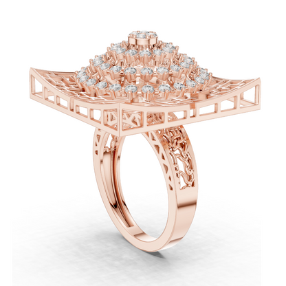 0.812 CT Lab-Grown Diamond Ladies Ring | VVS-VS EF Clarity | 18KT, 14KT, 10KT Gold & 925 Silver | Rose, Yellow, White Gold & Moissanite Options