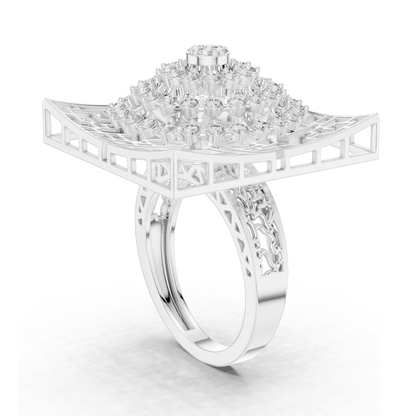 0.812 CT Lab-Grown Diamond Ladies Ring | VVS-VS EF Clarity | 18KT, 14KT, 10KT Gold & 925 Silver | Rose, Yellow, White Gold & Moissanite Options