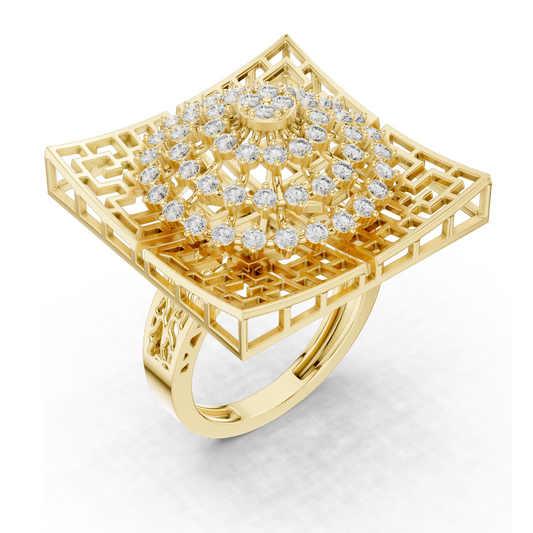 0.812 CT Lab-Grown Diamond Ladies Ring | VVS-VS EF Clarity | 18KT, 14KT, 10KT Gold & 925 Silver | Rose, Yellow, White Gold & Moissanite Options