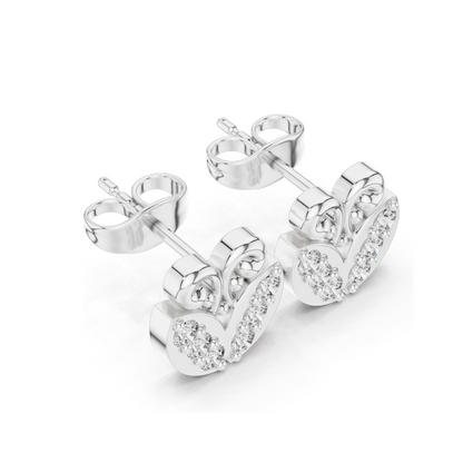 Lab Diamond VVS-VS EF Clarity Earrings with 0.3 CT | 18KT, 14KT, 10KT Gold & 925 Silver | Rose, Yellow, White Gold | Moissanite Option