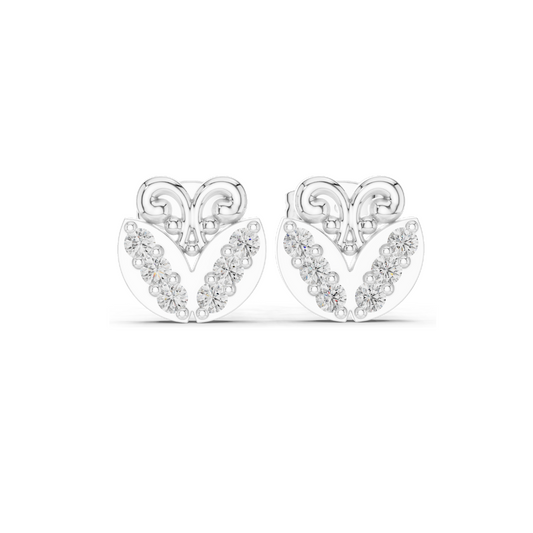 Lab Diamond VVS-VS EF Clarity Earrings with 0.3 CT | 18KT, 14KT, 10KT Gold & 925 Silver | Rose, Yellow, White Gold | Moissanite Option
