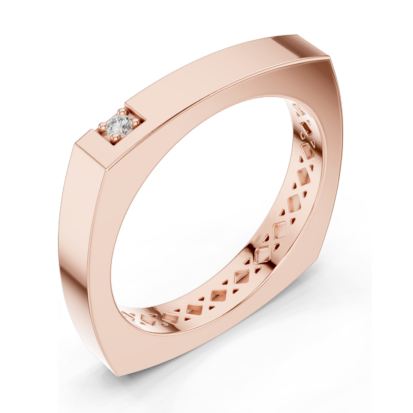 Lab-Grown Diamond Ladies Ring | VVS-VS EF Clarity, 0.02 CT | 18KT, 14KT, 10KT Gold & 925 Silver | Rose, Yellow, White Gold & Moissanite Options