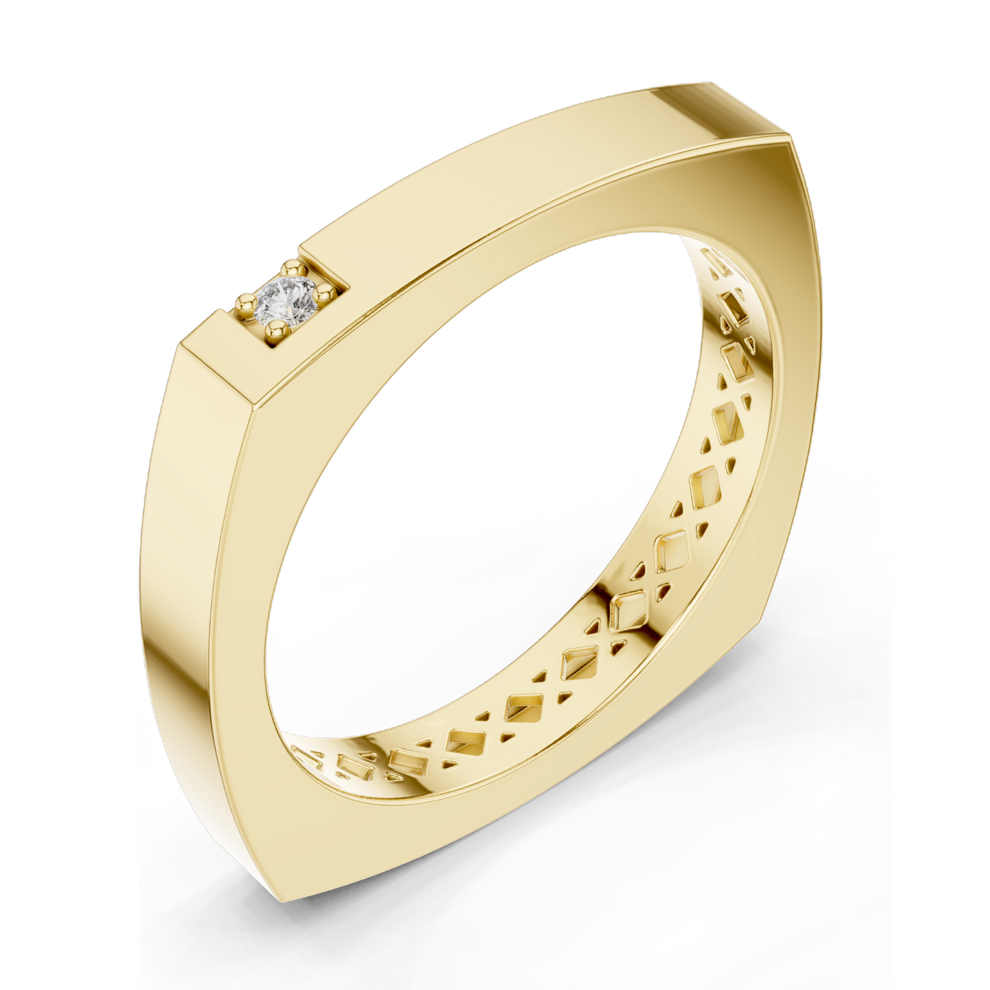 Lab-Grown Diamond Ladies Ring | VVS-VS EF Clarity, 0.02 CT | 18KT, 14KT, 10KT Gold & 925 Silver | Rose, Yellow, White Gold & Moissanite Options