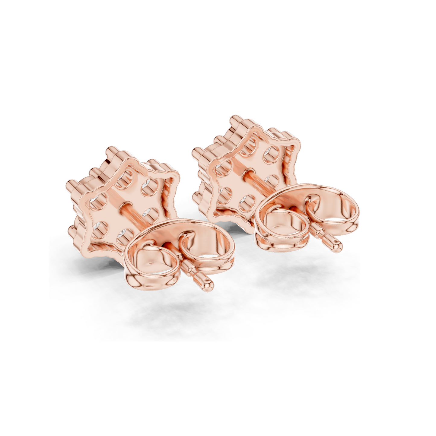 0.31 CT Diamond Cluster Earrings | Lab-Grown VVS-VS EF Clarity | 18KT, 14KT, 10KT Gold & 925 Silver | Rose, Yellow, White Gold & Moissanite Options