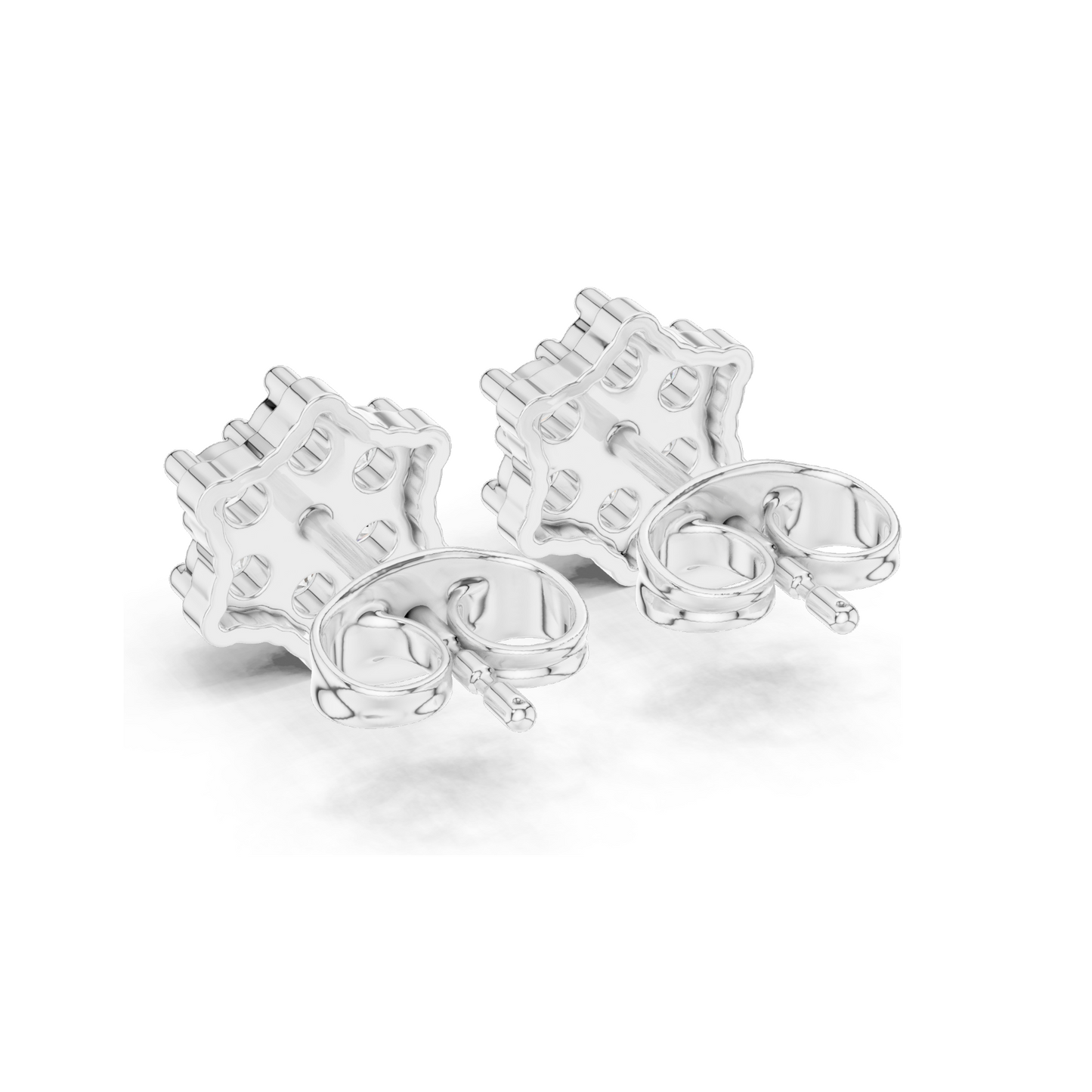 0.31 CT Diamond Cluster Earrings | Lab-Grown VVS-VS EF Clarity | 18KT, 14KT, 10KT Gold & 925 Silver | Rose, Yellow, White Gold & Moissanite Options
