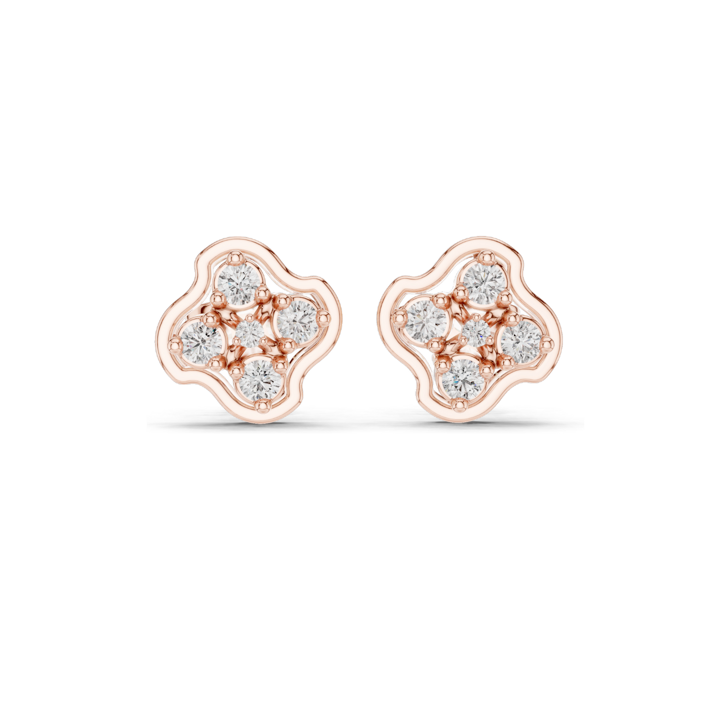 Lab-Grown Diamond Earrings - 0.302 CT Total | VVS-VS EF Clarity | Available in 18KT, 14KT, 10KT Gold & 925 Silver | Rose, Yellow, White Gold & Moissanite Options