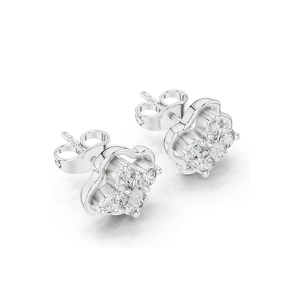 Lab-Grown Diamond Earrings - 0.302 CT Total | VVS-VS EF Clarity | Available in 18KT, 14KT, 10KT Gold & 925 Silver | Rose, Yellow, White Gold & Moissanite Options