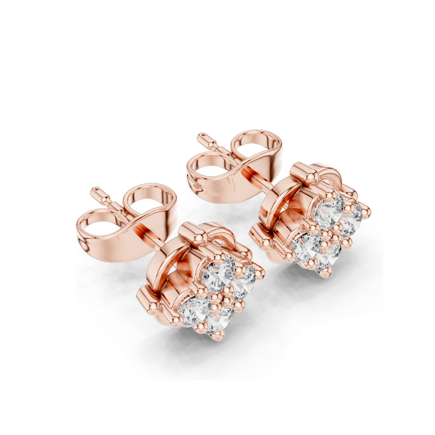 0.48 CT Lab Diamond Stud Earrings for Women | VVS-VS Clarity | 18KT, 14KT, 10KT Gold & 925 Silver | Rose, Yellow, White Gold & Moissanite Options