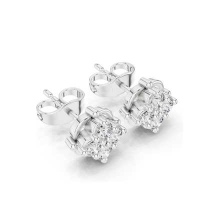 0.48 CT Lab Diamond Stud Earrings for Women | VVS-VS Clarity | 18KT, 14KT, 10KT Gold & 925 Silver | Rose, Yellow, White Gold & Moissanite Options
