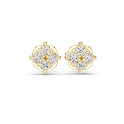 0.48 CT Lab Diamond Stud Earrings for Women | VVS-VS Clarity | 18KT, 14KT, 10KT Gold & 925 Silver | Rose, Yellow, White Gold & Moissanite Options