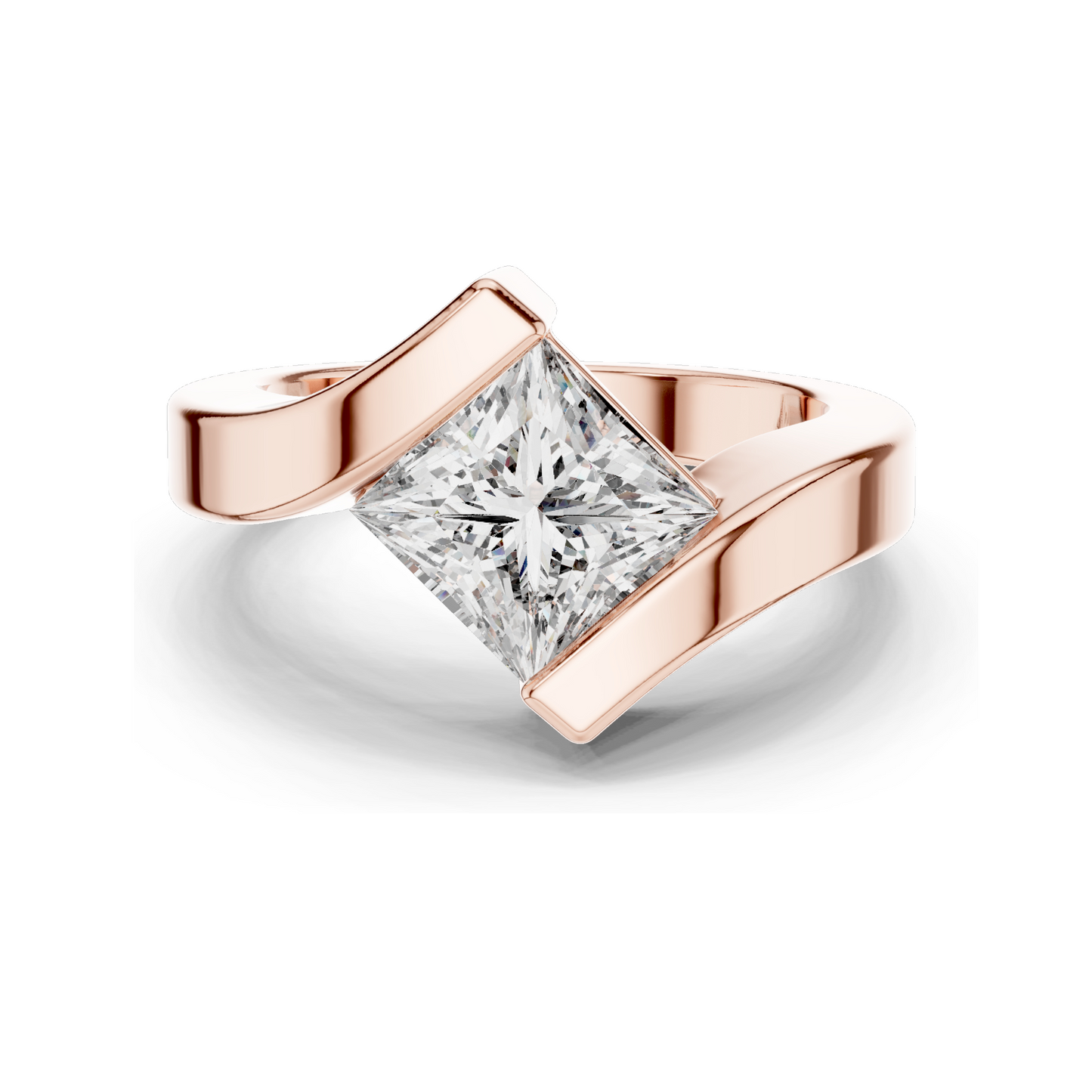 2 CT Lab Diamond Ladies Ring | VVS-VS EF Clarity | 18KT, 14KT, 10KT Gold & 925 Silver | Rose, Yellow, White Gold & Moissanite Options
