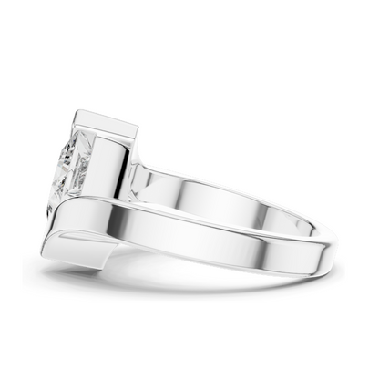 2 CT Lab Diamond Ladies Ring | VVS-VS EF Clarity | 18KT, 14KT, 10KT Gold & 925 Silver | Rose, Yellow, White Gold & Moissanite Options