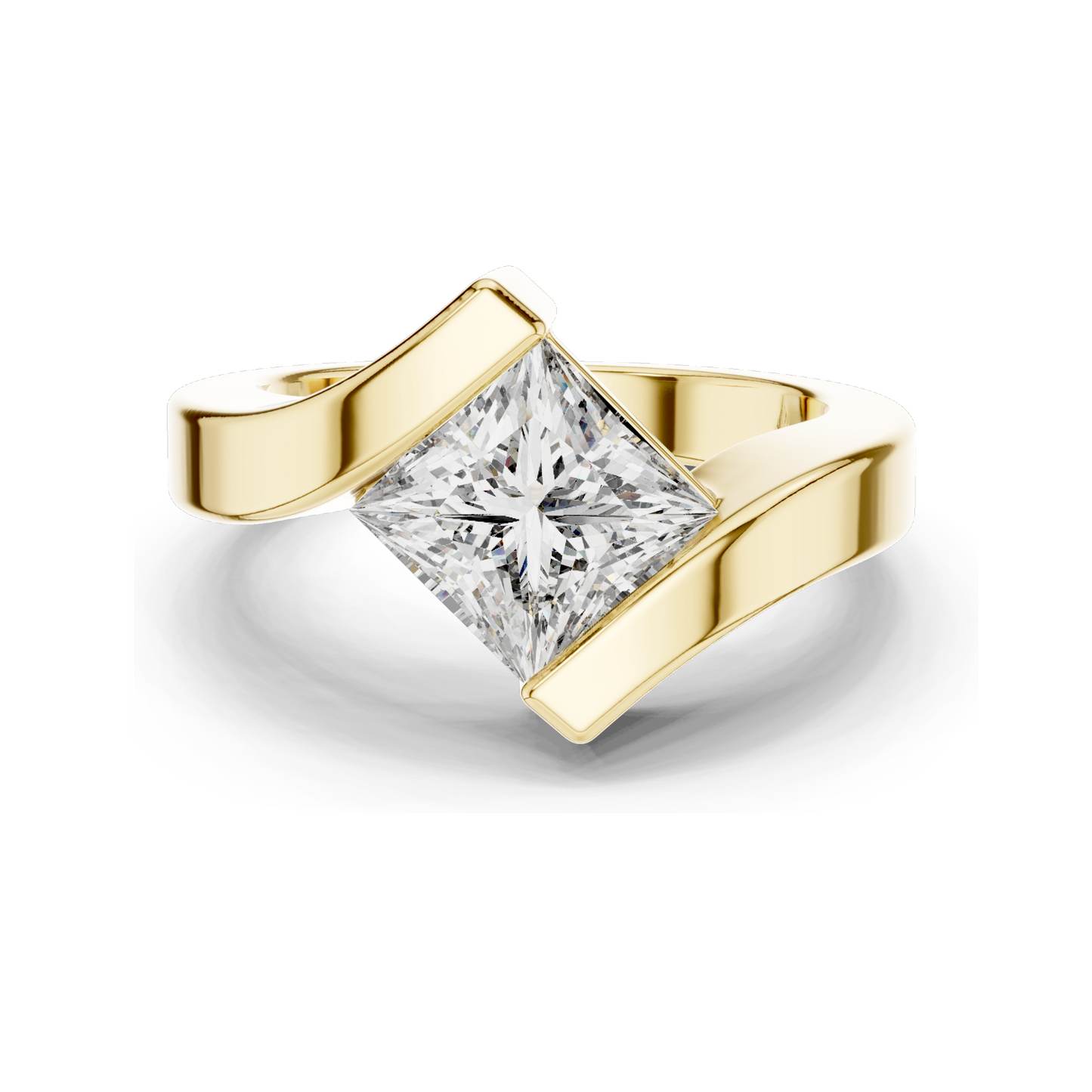 2 CT Lab Diamond Ladies Ring | VVS-VS EF Clarity | 18KT, 14KT, 10KT Gold & 925 Silver | Rose, Yellow, White Gold & Moissanite Options