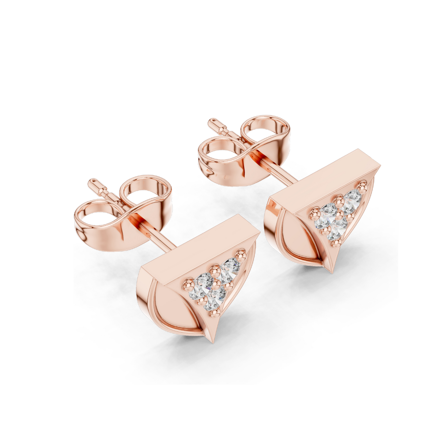 Elegant Lab Diamond Earrings | VVS-VS EF Clarity | 18KT, 14KT, 10KT Gold & 925 Silver | Rose, Yellow, White Gold | Moissanite & Lab Diamond Options