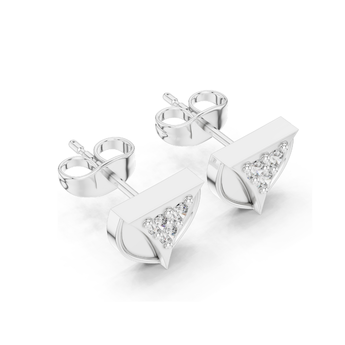 Elegant Lab Diamond Earrings | VVS-VS EF Clarity | 18KT, 14KT, 10KT Gold & 925 Silver | Rose, Yellow, White Gold | Moissanite & Lab Diamond Options