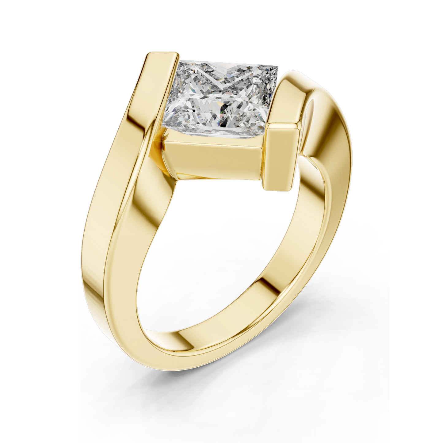 2 CT Lab Diamond Ladies Ring | VVS-VS EF Clarity | 18KT, 14KT, 10KT Gold & 925 Silver | Rose, Yellow, White Gold & Moissanite Options