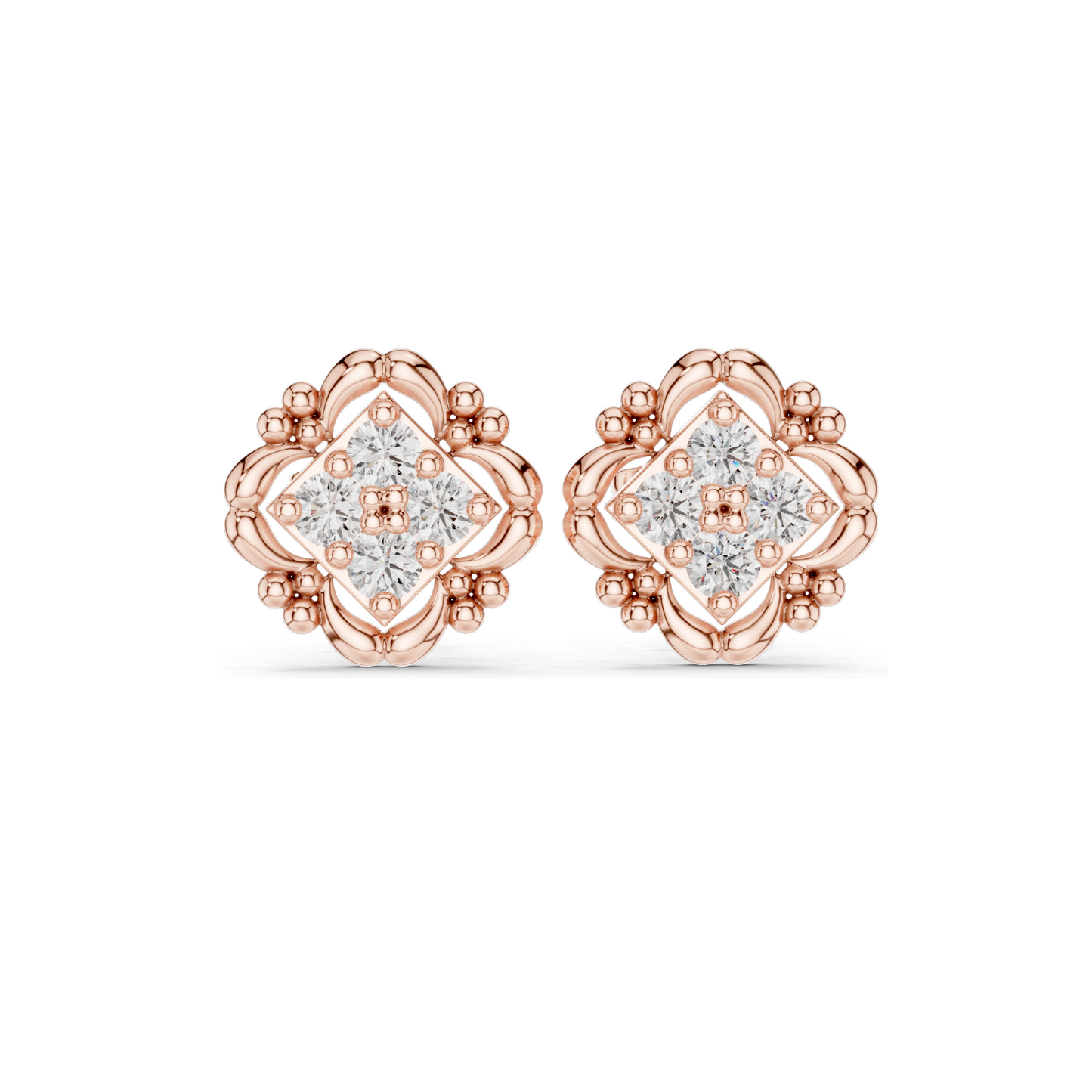 0.52 CT Lab Diamond Earrings for Women | VVS-VS EF Clarity | 18KT, 14KT, 10KT Gold & 925 Silver | Rose, Yellow, White Gold & Moissanite Options
