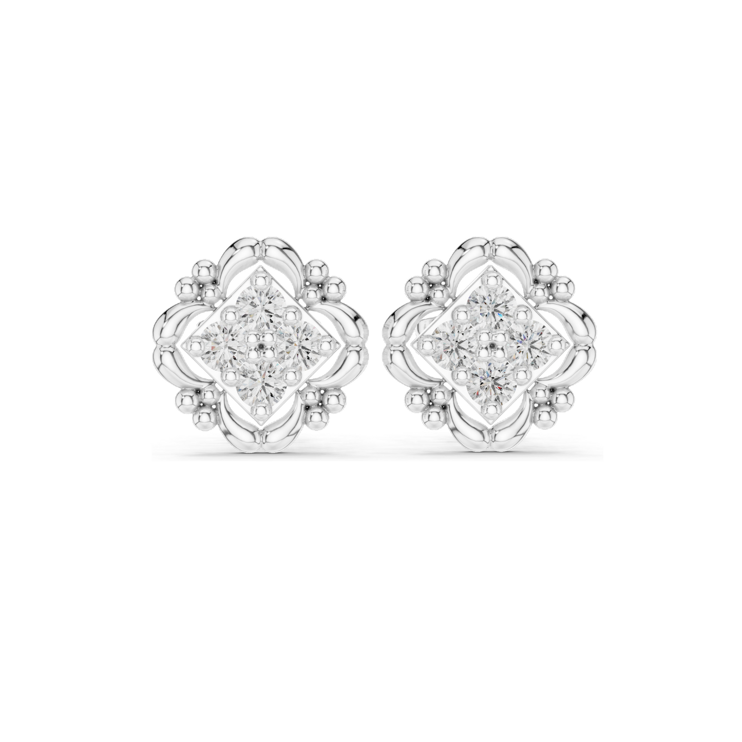 0.52 CT Lab Diamond Earrings for Women | VVS-VS EF Clarity | 18KT, 14KT, 10KT Gold & 925 Silver | Rose, Yellow, White Gold & Moissanite Options