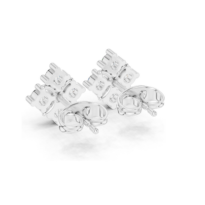 Elegant Diamond Cluster Stud Earrings | 0.52 CT Lab-Grown VVS-VS EF Clarity | 18KT, 14KT, 10KT Gold & 925 Silver | Available in Rose, Yellow, White Gold & Moissanite Options