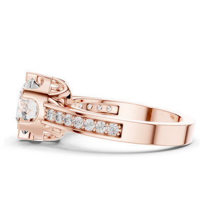 1.71 CT Lab-Grown Diamond Ladies Ring | VVS-VS EF Clarity | 18KT, 14KT, 10KT Gold & 925 Silver | Rose, Yellow, White Gold & Moissanite Options