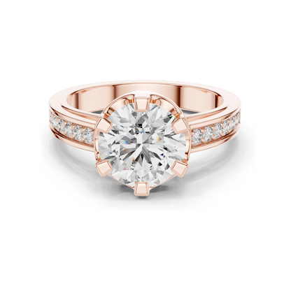1.71 CT Lab-Grown Diamond Ladies Ring | VVS-VS EF Clarity | 18KT, 14KT, 10KT Gold & 925 Silver | Rose, Yellow, White Gold & Moissanite Options