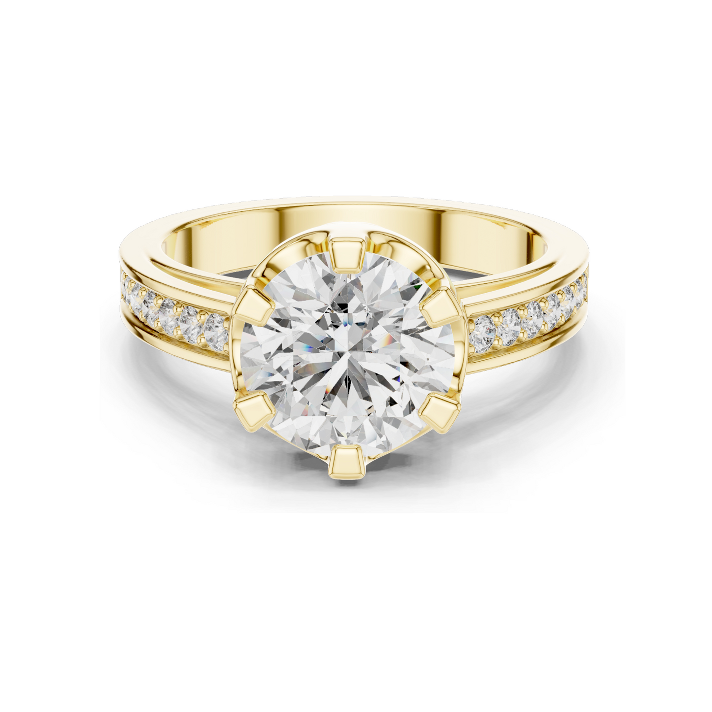 1.71 CT Lab-Grown Diamond Ladies Ring | VVS-VS EF Clarity | 18KT, 14KT, 10KT Gold & 925 Silver | Rose, Yellow, White Gold & Moissanite Options