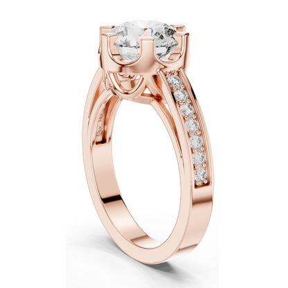 1.71 CT Lab-Grown Diamond Ladies Ring | VVS-VS EF Clarity | 18KT, 14KT, 10KT Gold & 925 Silver | Rose, Yellow, White Gold & Moissanite Options