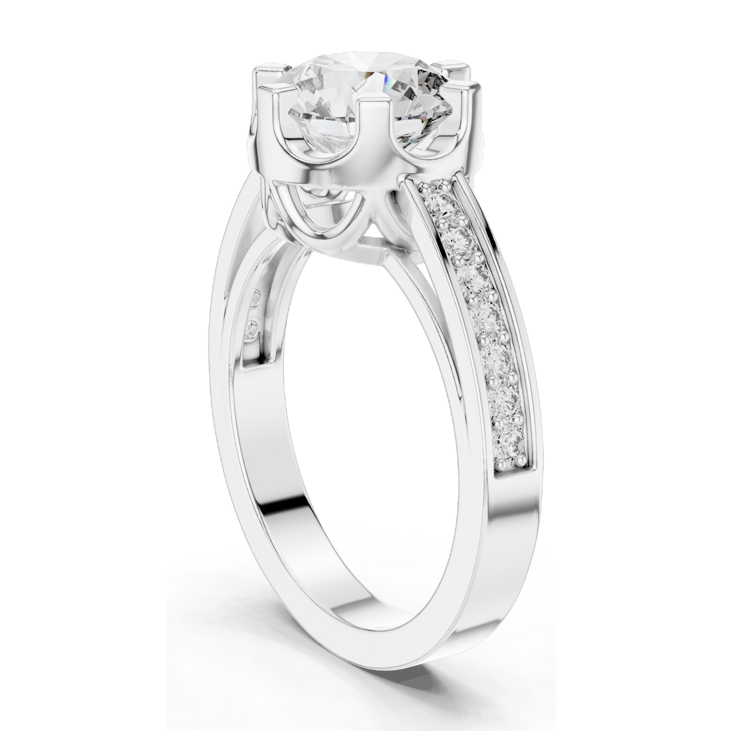 1.71 CT Lab-Grown Diamond Ladies Ring | VVS-VS EF Clarity | 18KT, 14KT, 10KT Gold & 925 Silver | Rose, Yellow, White Gold & Moissanite Options