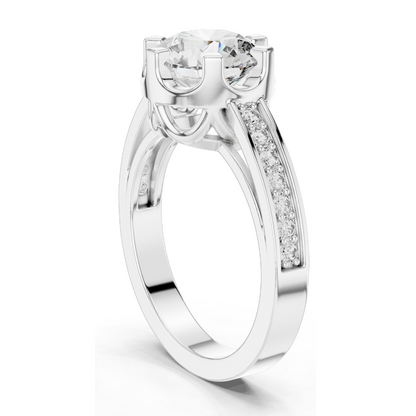 1.71 CT Lab-Grown Diamond Ladies Ring | VVS-VS EF Clarity | 18KT, 14KT, 10KT Gold & 925 Silver | Rose, Yellow, White Gold & Moissanite Options
