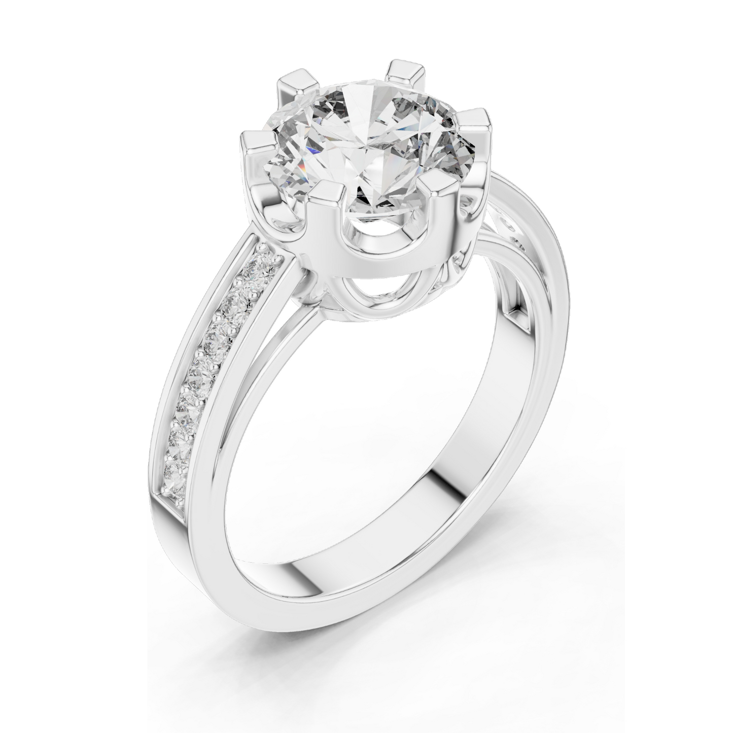1.71 CT Lab-Grown Diamond Ladies Ring | VVS-VS EF Clarity | 18KT, 14KT, 10KT Gold & 925 Silver | Rose, Yellow, White Gold & Moissanite Options