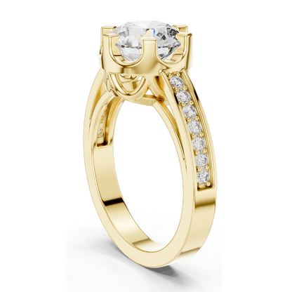 1.71 CT Lab-Grown Diamond Ladies Ring | VVS-VS EF Clarity | 18KT, 14KT, 10KT Gold & 925 Silver | Rose, Yellow, White Gold & Moissanite Options