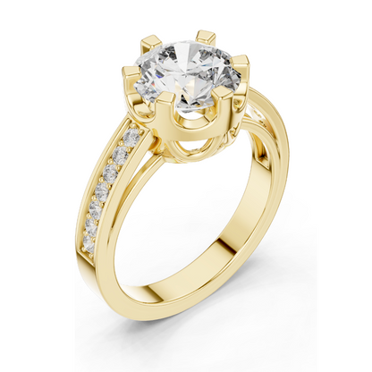 1.71 CT Lab-Grown Diamond Ladies Ring | VVS-VS EF Clarity | 18KT, 14KT, 10KT Gold & 925 Silver | Rose, Yellow, White Gold & Moissanite Options