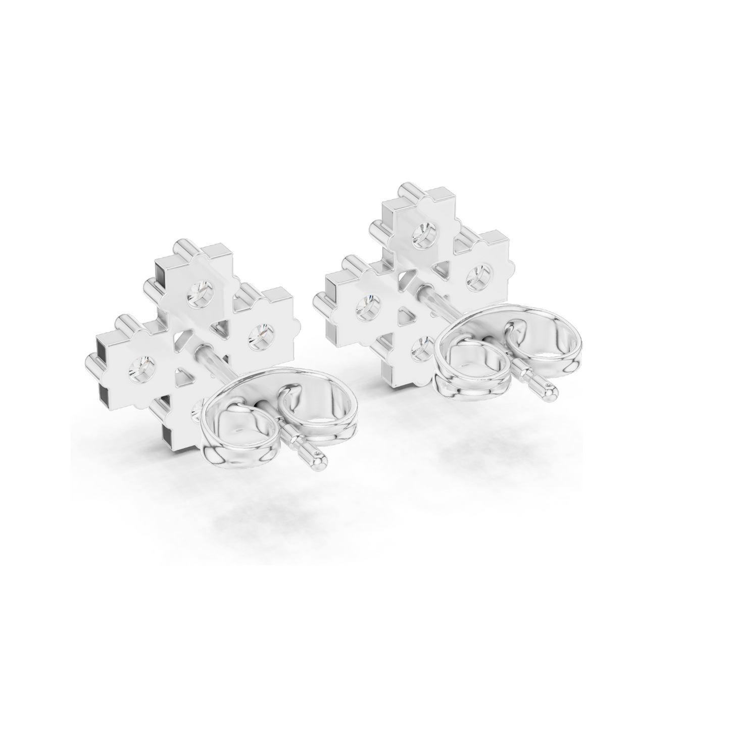Lab-Grown Diamond Cross Earrings for Women | 0.52 CT Total Weight | VVS-VS EF Clarity | 18KT, 14KT, 10KT Gold & 925 Silver | Moissanite & Rose, Yellow, White Gold