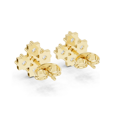 Lab-Grown Diamond Cross Earrings for Women | 0.52 CT Total Weight | VVS-VS EF Clarity | 18KT, 14KT, 10KT Gold & 925 Silver | Moissanite & Rose, Yellow, White Gold