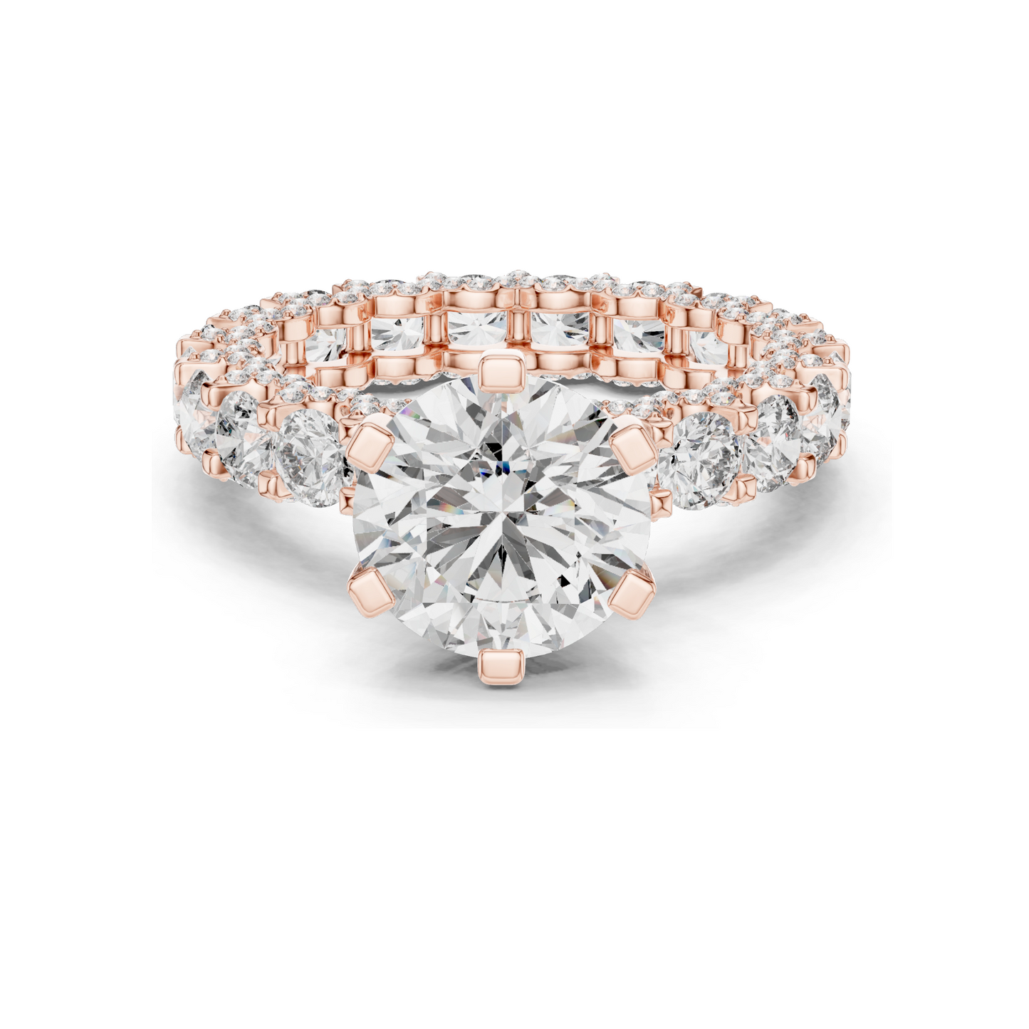 4.982 CT Lab Diamond Ring for Women | VVS-VS EF Clarity | 18KT, 14KT, 10KT Gold & 925 Silver | Rose, Yellow, White Gold & Moissanite Options
