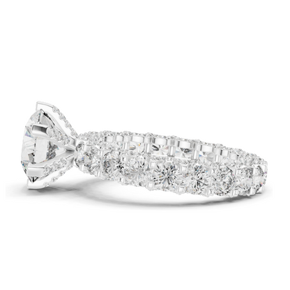 4.982 CT Lab Diamond Ring for Women | VVS-VS EF Clarity | 18KT, 14KT, 10KT Gold & 925 Silver | Rose, Yellow, White Gold & Moissanite Options