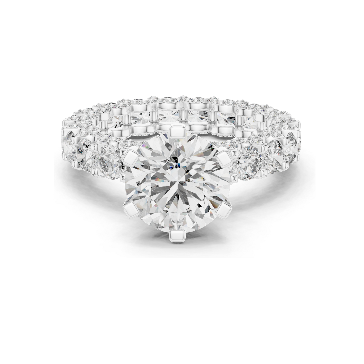 4.982 CT Lab Diamond Ring for Women | VVS-VS EF Clarity | 18KT, 14KT, 10KT Gold & 925 Silver | Rose, Yellow, White Gold & Moissanite Options