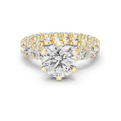4.982 CT Lab Diamond Ring for Women | VVS-VS EF Clarity | 18KT, 14KT, 10KT Gold & 925 Silver | Rose, Yellow, White Gold & Moissanite Options