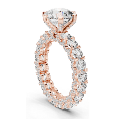 4.982 CT Lab Diamond Ring for Women | VVS-VS EF Clarity | 18KT, 14KT, 10KT Gold & 925 Silver | Rose, Yellow, White Gold & Moissanite Options