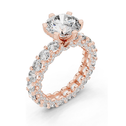 4.982 CT Lab Diamond Ring for Women | VVS-VS EF Clarity | 18KT, 14KT, 10KT Gold & 925 Silver | Rose, Yellow, White Gold & Moissanite Options