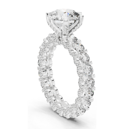 4.982 CT Lab Diamond Ring for Women | VVS-VS EF Clarity | 18KT, 14KT, 10KT Gold & 925 Silver | Rose, Yellow, White Gold & Moissanite Options