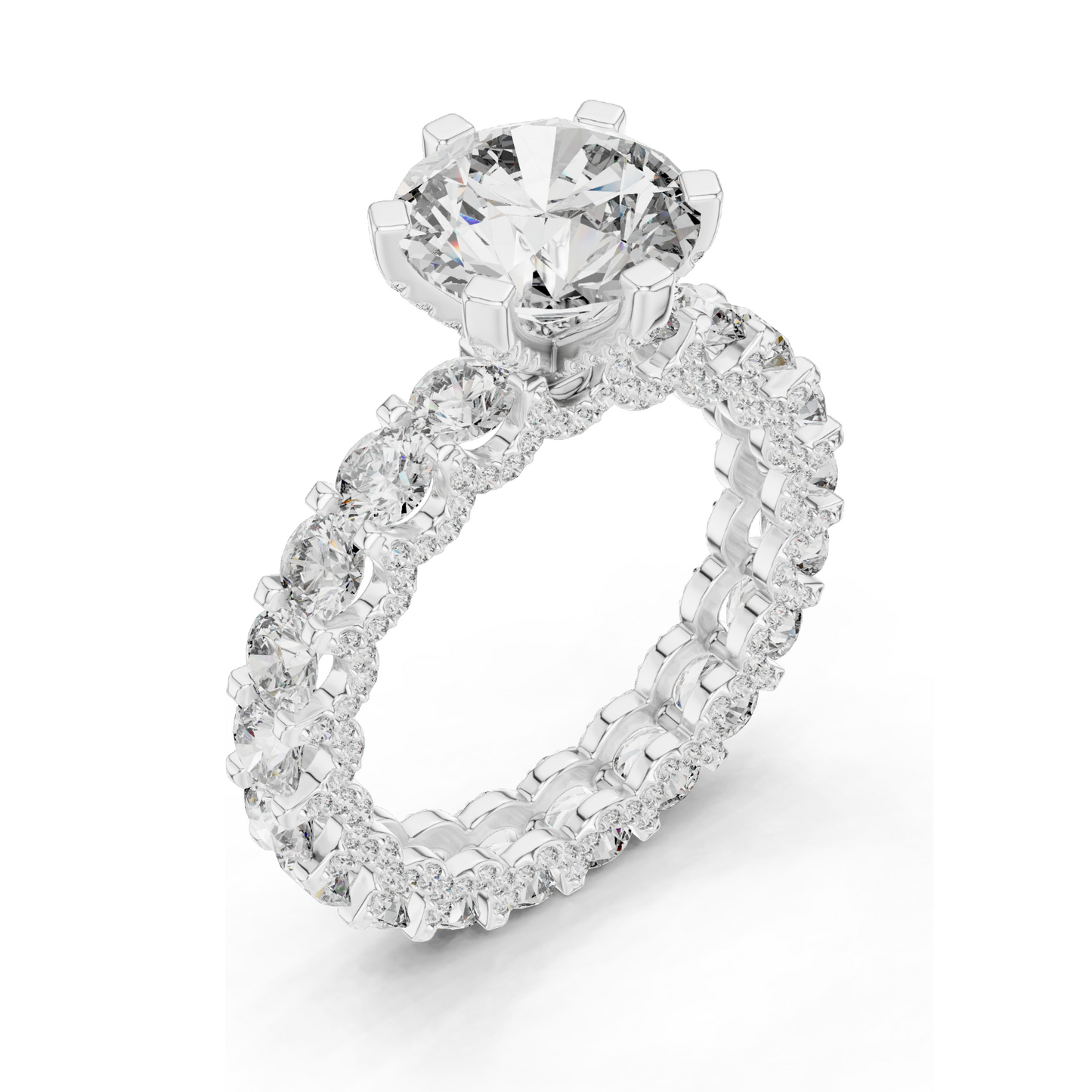 4.982 CT Lab Diamond Ring for Women | VVS-VS EF Clarity | 18KT, 14KT, 10KT Gold & 925 Silver | Rose, Yellow, White Gold & Moissanite Options