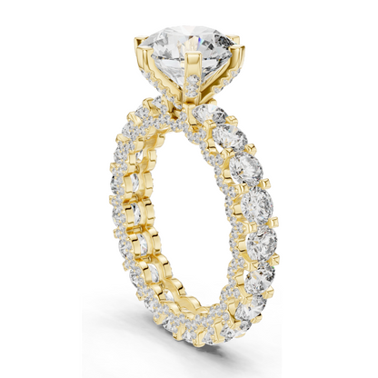 4.982 CT Lab Diamond Ring for Women | VVS-VS EF Clarity | 18KT, 14KT, 10KT Gold & 925 Silver | Rose, Yellow, White Gold & Moissanite Options