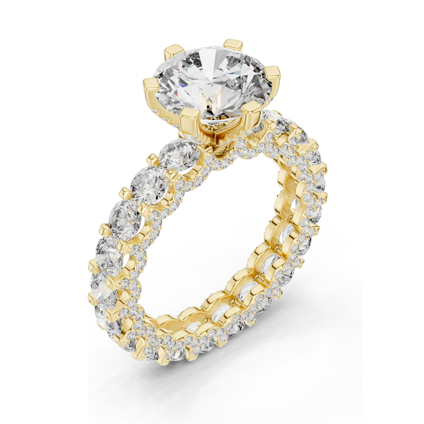 4.982 CT Lab Diamond Ring for Women | VVS-VS EF Clarity | 18KT, 14KT, 10KT Gold & 925 Silver | Rose, Yellow, White Gold & Moissanite Options