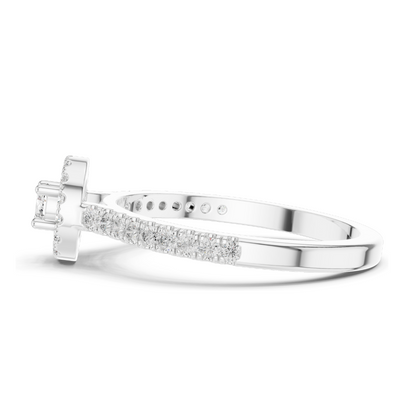 0.309 CT Lab Diamond Halo Ring for Women | VVS-VS EF Clarity | 18KT, 14KT, 10KT Gold & 925 Silver | Rose, Yellow, White Gold & Moissanite Options
