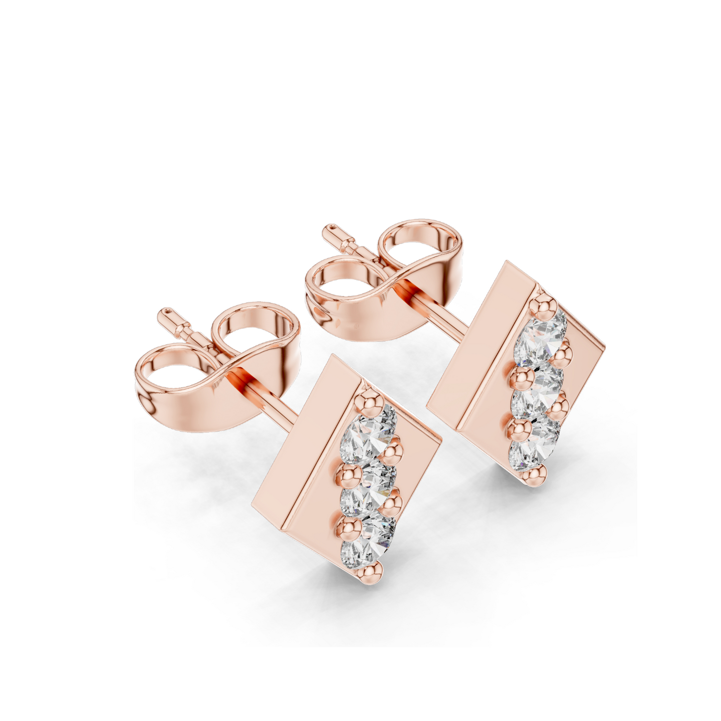 0.39 CT Lab-Grown Diamond Stud Earrings | VVS-VS EF Clarity | Available in 18KT, 14KT, 10KT Gold & 925 Silver | Moissanite & Lab Diamond Options | Rose, Yellow, White Gold