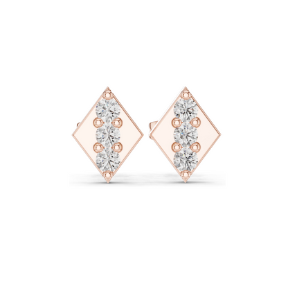 0.39 CT Lab-Grown Diamond Stud Earrings | VVS-VS EF Clarity | Available in 18KT, 14KT, 10KT Gold & 925 Silver | Moissanite & Lab Diamond Options | Rose, Yellow, White Gold