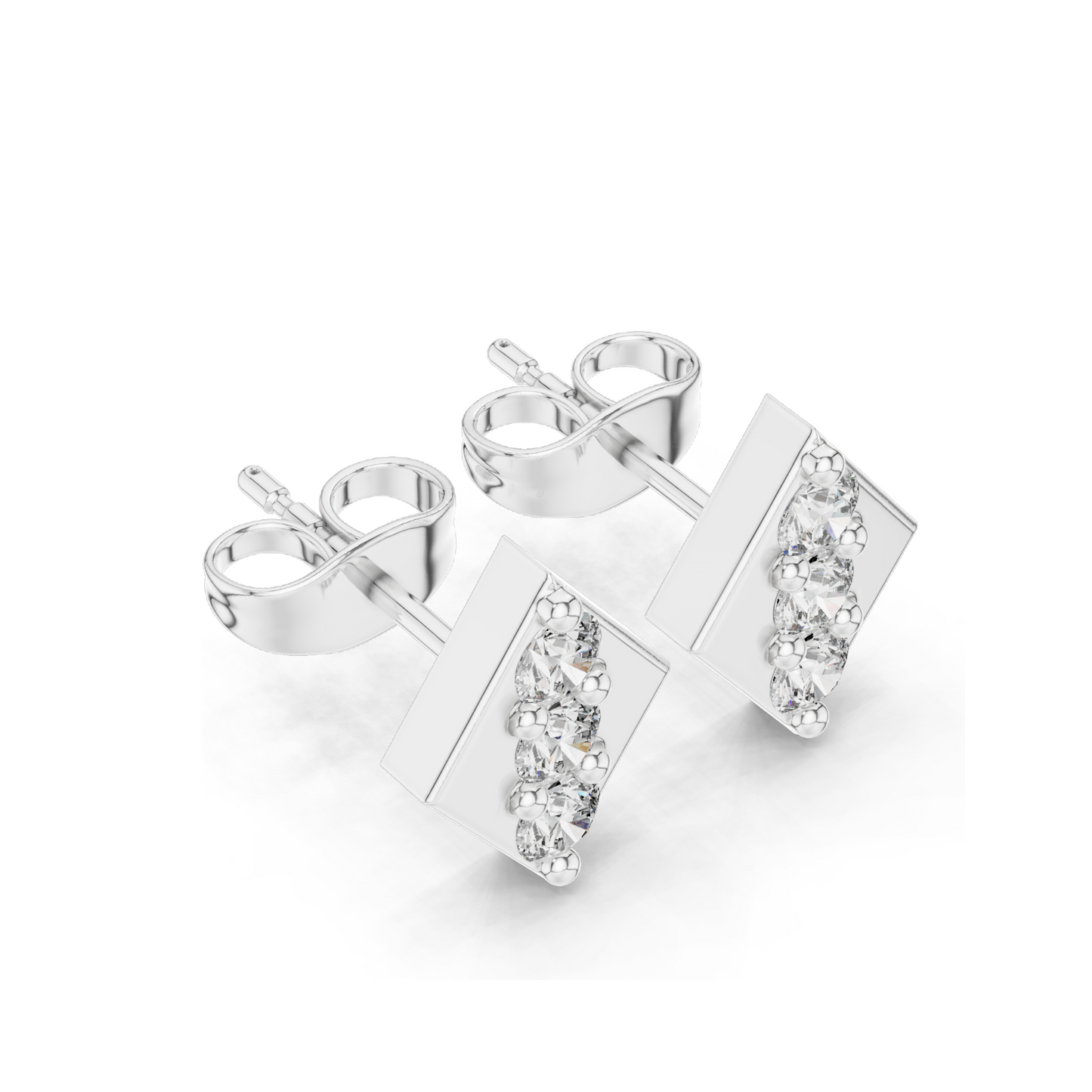 0.39 CT Lab-Grown Diamond Stud Earrings | VVS-VS EF Clarity | Available in 18KT, 14KT, 10KT Gold & 925 Silver | Moissanite & Lab Diamond Options | Rose, Yellow, White Gold