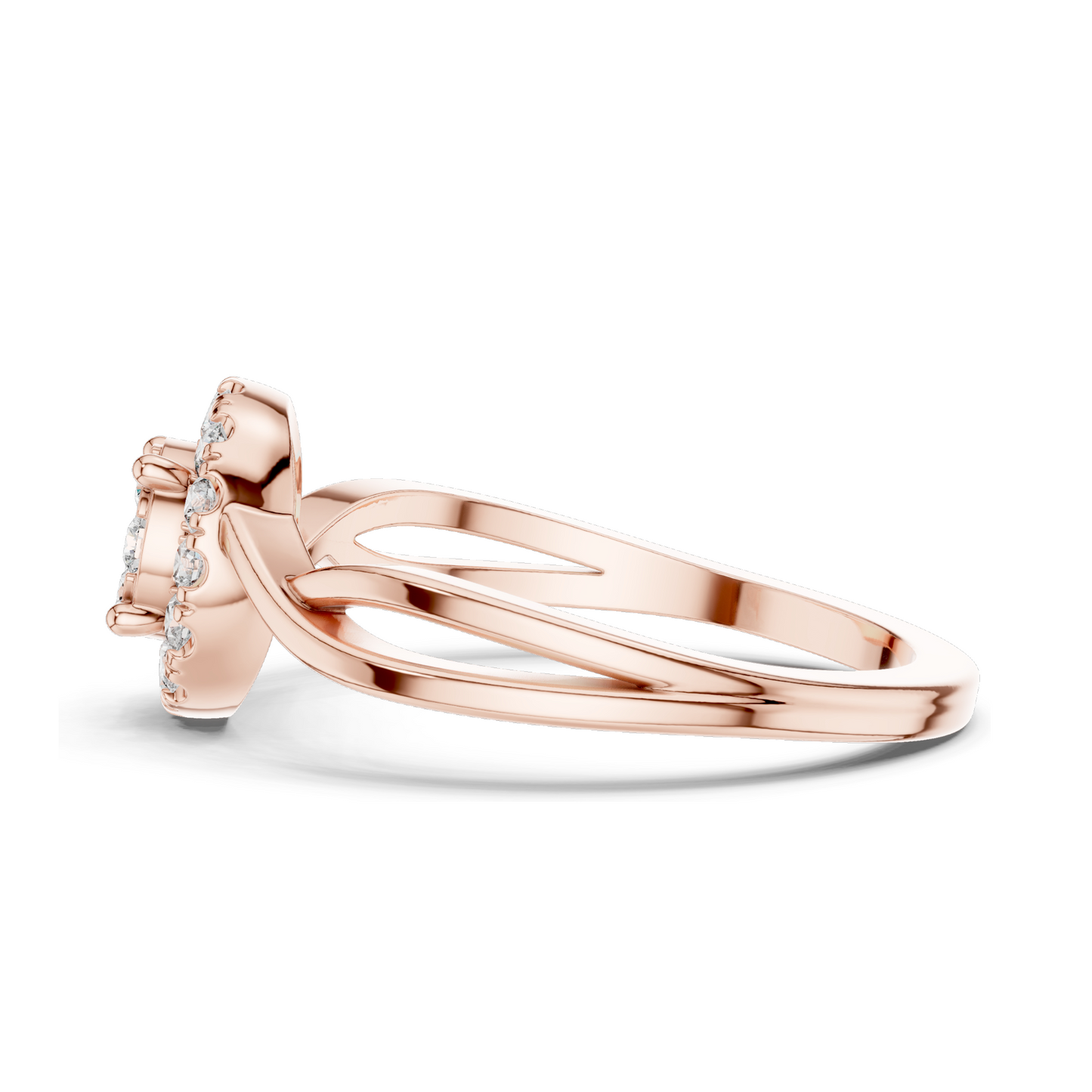 0.282 CT Lab Diamond Cluster Ring for Women | VVS-VS EF Clarity | 18KT, 14KT, 10KT Gold & 925 Silver | Rose, Yellow, White Gold & Moissanite Options